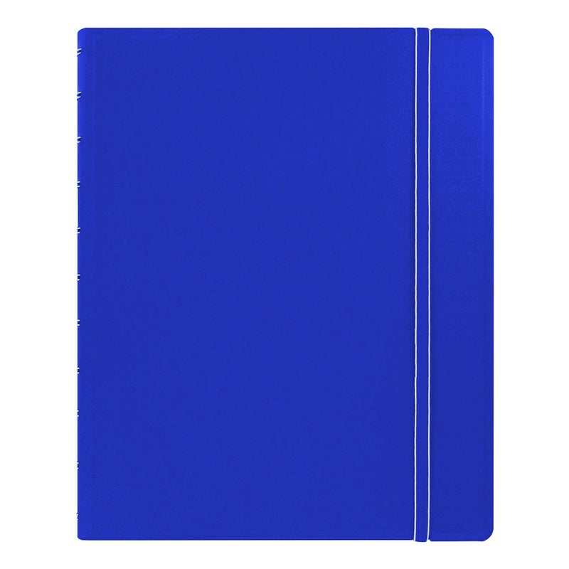 Filofax REFILLABLE NOTEBOOK CLASSIC, 10.8" x 8.5" Blue - Elegant leather-look cover with moveable pages - Elastic closure, index, pocket and page marker (B115103U), Letter Size - Image 1